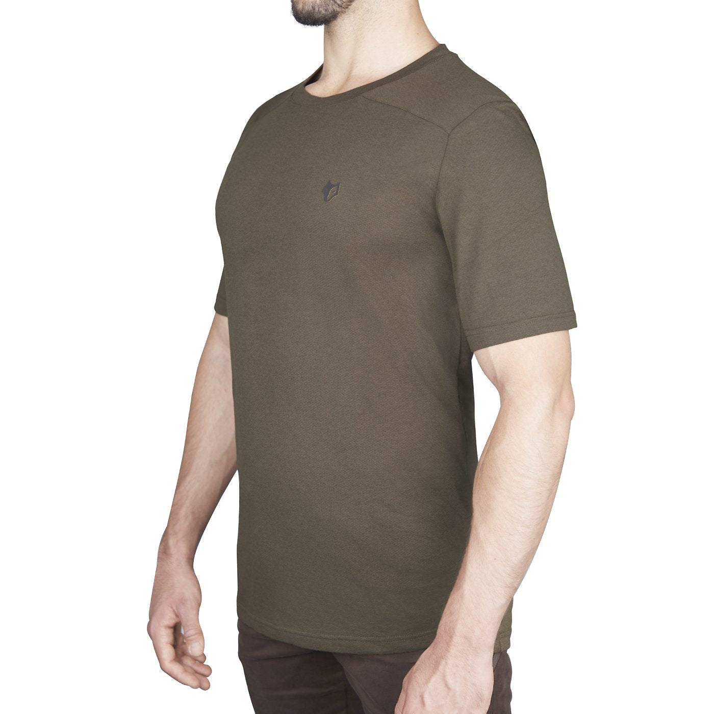 Jagd baumwolle bambus t-shirt seitenansicht